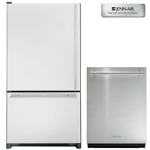 Cabinet Depth Refrigerator and 2-rack SteamClean® Dishwasher.